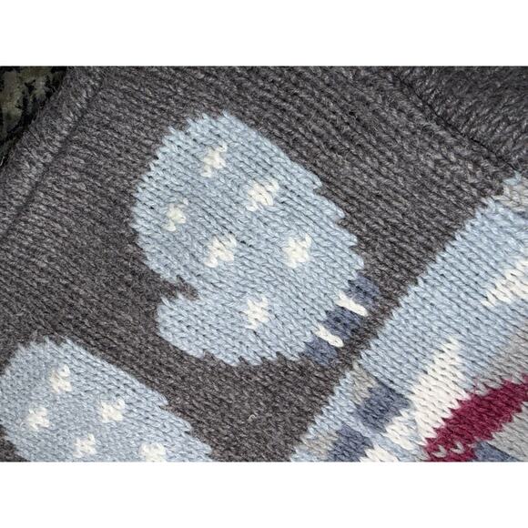 Rare Vintage Northern Reflections Winter Cardigan Sweater Polar Bear Skater L - Picture 10 of 16